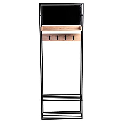 M2 Kollektion Garderobe Peru in schwarz, B/H/T = 65x180x30cm M2 Kollektion Garderobe Peru in schwarz, B/H/T = 65x180x30cm