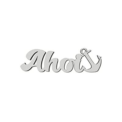 Melis Deko-Schriftzug AHOI maritim Schild aus Holz in weiß – 20cm Melis Deko-Schriftzug AHOI maritim Schild aus Holz in weiß – 20cm
