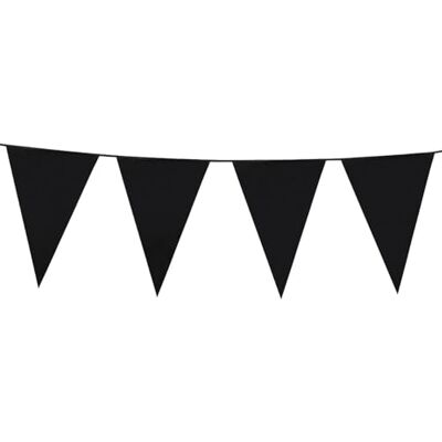 BF Souvenirs Schwarze Wimpelkette 10m aus Kunststoff – Große Wimpel 20x30 cm – Wetterfeste Girlande für Indoor & Outdoor – Reißfest & Wiederverwendbar – Party Deko für Geburtstag, Hochzeit & Gartenparty (Schwarz) BF Souvenirs Schwarze Wimpelkette 10m aus Kunststoff – Große Wimpel 20x30 cm – Wetterfeste Girlande für Indoor & Outdoor – Reißfest & Wiederverwendbar – Party Deko für Geburtstag, Hochzeit & Gartenparty (Schwarz)