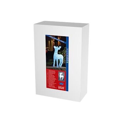 Konstsmide LED Acryl Rentier, groß, 176 kalt weiße Dioden, 24V Außentrafo, transparentes Kabel 6121-203 Konstsmide LED Acryl Rentier, groß, 176 kalt weiße Dioden, 24V Außentrafo, transparentes Kabel 6121-203