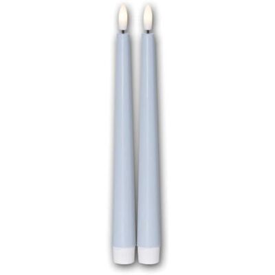 Star Trading 060-25 LED-Stabkerze "Flamme Candy", 2er Set pastellblau, Kunststoff, ca. 2,3x26 cm, naturgetreue Flamme, Batterie, Timer, Vierfarb-Karton Star Trading 060-25 LED-Stabkerze "Flamme Candy", 2er Set pastellblau, Kunststoff, ca. 2,3x26 cm, naturgetreue Flamme, Batterie, Timer, Vierfarb-Karton
