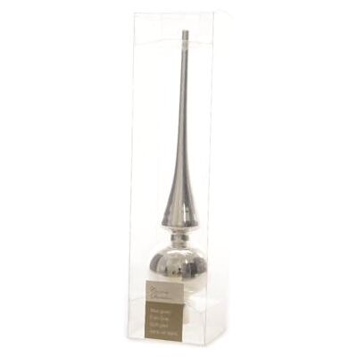 Kaemingk 1 Christbaumpitze aus Glas SILBER glanz 26 cm Kaemingk 1 Christbaumpitze aus Glas SILBER glanz 26 cm
