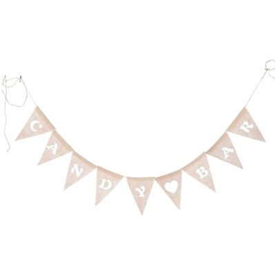 LUOEM Candy Bar Banner Herz Form Sackleinen Wimpelkette Banner Rustikal Hochzeit Jute für Weihnachten Party Dekoration LUOEM Candy Bar Banner Herz Form Sackleinen Wimpelkette Banner Rustikal Hochzeit Jute für Weihnachten Party Dekoration