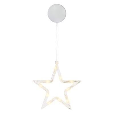 Lumineo LED Fensterbeleuchtung Stern 17cm mit Saugnapf Warmweiß Transparent Fensterdeko Weihnachtsbaum 10 Lichter Batteriebetrieben Innen Weihnachtsdekoration Fensterleuchte Lumineo LED Fensterbeleuchtung Stern 17cm mit Saugnapf Warmweiß Transparent Fensterdeko Weihnachtsbaum 10 Lichter Batteriebetrieben Innen Weihnachtsdekoration Fensterleuchte