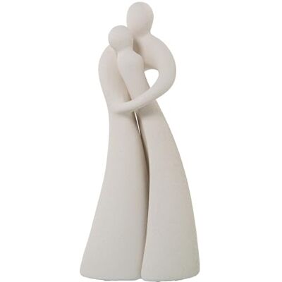 DRW Figur eines umarmten Paares aus Keramik in Beige Sand 18 x 13 x 40 cm DRW Figur eines umarmten Paares aus Keramik in Beige Sand 18 x 13 x 40 cm
