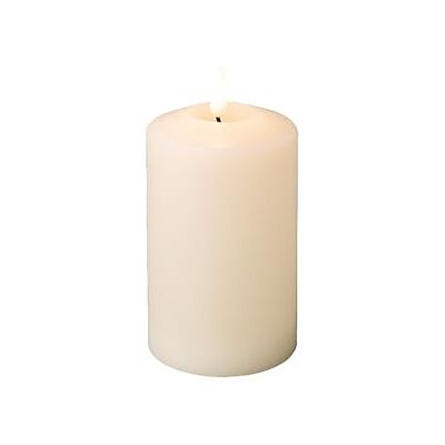 Lumineo LED Kerze mit Timerfunktion 7,5x14,5cm Wachs flackernde Flamme Effekt Echtwachskerze batteriebetrieben Wachskerze Stumpenkerze Creme Warmweiß Lumineo LED Kerze mit Timerfunktion 7,5x14,5cm Wachs flackernde Flamme Effekt Echtwachskerze batteriebetrieben Wachskerze Stumpenkerze Creme Warmweiß