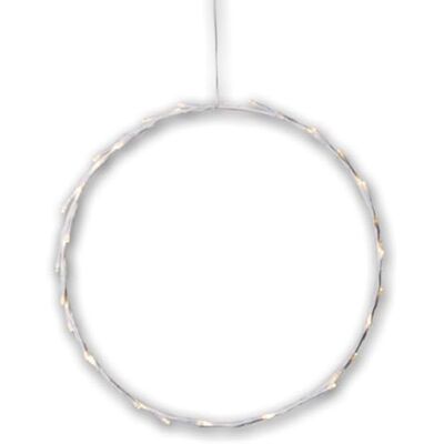 Star Trading 691-35 LED-Kranz Crispy weiß, Kunststoff, Ø 35 cm, Ring, 30 ww LED, Batterie, Timer, 1 m Kabel, Vierfarb-Karton Star Trading 691-35 LED-Kranz Crispy weiß, Kunststoff, Ø 35 cm, Ring, 30 ww LED, Batterie, Timer, 1 m Kabel, Vierfarb-Karton