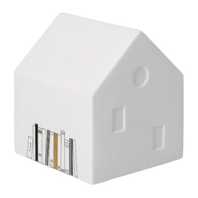Räder LED Lichthaus Bücher Porzellan Teelichthaus Deko & Geschenk Lesefans Räder LED Lichthaus Bücher Porzellan Teelichthaus Deko & Geschenk Lesefans