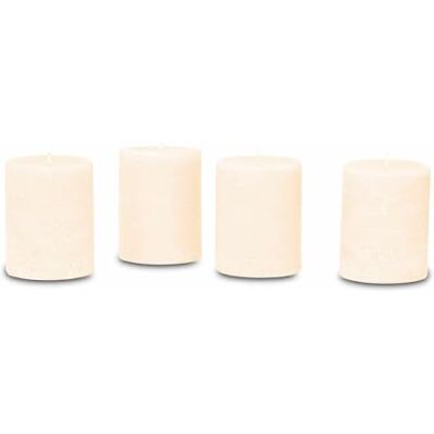 Loberon Kerze 4er Set Virrans, Creme Set aus vier Echtwachskerzen, Handgearbeitet, Durchgefärbt Loberon Kerze 4er Set Virrans, Creme Set aus vier Echtwachskerzen, Handgearbeitet, Durchgefärbt