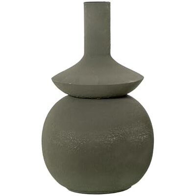 DRW Bodenvase aus Metall, Eisen, Grün, Ø37 x 60 cm DRW Bodenvase aus Metall, Eisen, Grün, Ø37 x 60 cm