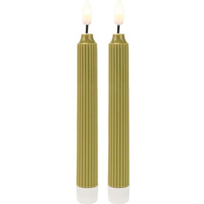 Ideen mit Herz LED-Stabkerzen 2 Stück künstliche Deko-Kerzen im Retro-Design warmweiß mit realistischem Flacker-Effekt und Timer-Funktion batteriebetrieben (grün) Ideen mit Herz LED-Stabkerzen 2 Stück künstliche Deko-Kerzen im Retro-Design warmweiß mit realistischem Flacker-Effekt und Timer-Funktion batteriebetrieben (grün)