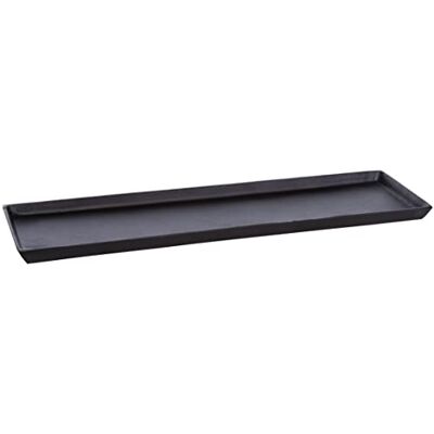 Brandsseller Deko-Tablett 44,5x12,5 cm Deko-Teller Dekoschale Aluminium Schwarz Rechteckig Brandsseller Deko-Tablett 44,5x12,5 cm Deko-Teller Dekoschale Aluminium Schwarz Rechteckig