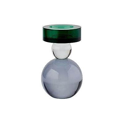 Gift Company Kerzenhalter Sari Kugel, Kerzenständer, Kristallglas, Grün, Transparent, Grau, 13 cm, 1094601008 Gift Company Kerzenhalter Sari Kugel, Kerzenständer, Kristallglas, Grün, Transparent, Grau, 13 cm, 1094601008