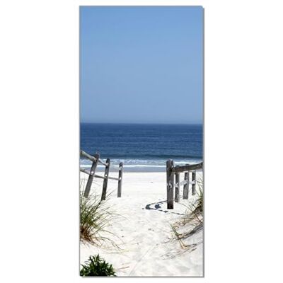 Wallario Selbstklebende Türtapete Blick auf Strand Türposter 93 x 205 cm Abwischbar, rückstandsfrei zu entfernen Wallario Selbstklebende Türtapete Blick auf Strand Türposter 93 x 205 cm Abwischbar, rückstandsfrei zu entfernen