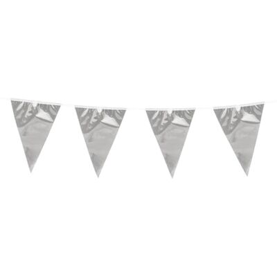 Boland Wimpelkette PE 30x20cm L: 10m Metallic Silber Boland Wimpelkette PE 30x20cm L: 10m Metallic Silber