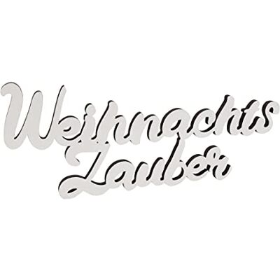 Melis Deko-Schriftzug Weihnachtszauber – Weihnachten Weihnachts-deko aus Holz in weiß – 20cm Melis Deko-Schriftzug Weihnachtszauber – Weihnachten Weihnachts-deko aus Holz in weiß – 20cm