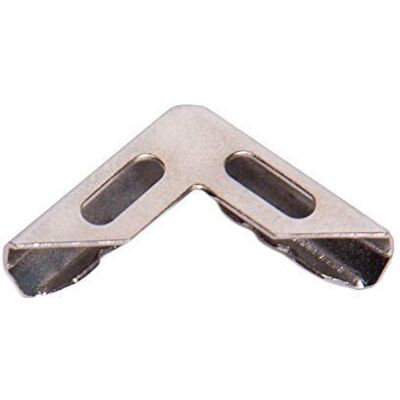 GETMORE Parts Buchecken, Eckenschoner, Schutzecken aus Metall zum Schutz und Dekoration von Büchern, Speisekarten, Alben, Scrapbooks, 15 x 15 x 3,5 mm 20 Stück, Silber vernickelt, 2-Fach gelocht GETMORE Parts Buchecken, Eckenschoner, Schutzecken aus Metall zum Schutz und Dekoration von Büchern, Speisekarten, Alben, Scrapbooks, 15 x 15 x 3,5 mm 20 Stück, Silber vernickelt, 2-Fach gelocht