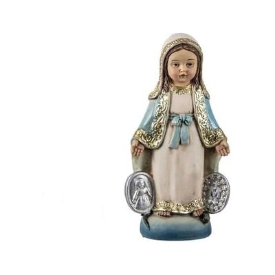 Inmaculada Romero IR Religiöse Figur der Wundertätigen Jungfrau 13 cm. Skulptur, Harz, farbige Seite, Medaillenstatue. Inmaculada Romero IR Religiöse Figur der Wundertätigen Jungfrau 13 cm. Skulptur, Harz, farbige Seite, Medaillenstatue.