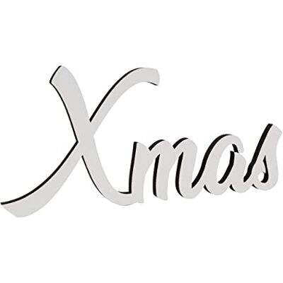 Melis Deko-Schriftzug Xmas – Weihnachten Weihnachts-deko aus Holz in weiß – 30cm Melis Deko-Schriftzug Xmas – Weihnachten Weihnachts-deko aus Holz in weiß – 30cm