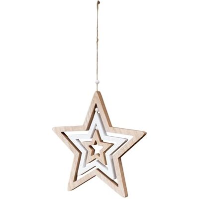 levandeo Deko Stern Mobile D35cm Windspiel MDF Holz Natur Weiß Holzstern Hängedeko Deko Anhänger Weihnachtsdeko Weihnachtsstern levandeo Deko Stern Mobile D35cm Windspiel MDF Holz Natur Weiß Holzstern Hängedeko Deko Anhänger Weihnachtsdeko Weihnachtsstern