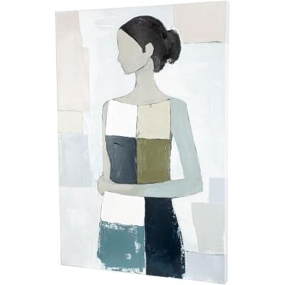 GILDE Wandbild „Janina Holz Leinwand blau 60,5x90 cm Material: Holz, Leinwand, handbemalt. Farbe blau mit beige/creme und schwarzen Akzenten. Strukturierte Oberfläche. GILDE Wandbild „Janina Holz Leinwand blau 60,5x90 cm Material: Holz, Leinwand, handbemalt. Farbe blau mit beige/creme und schwarzen Akzenten. Strukturierte Oberfläche.