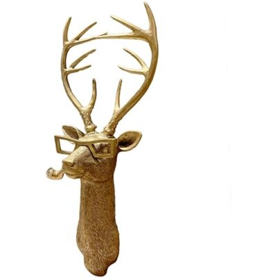 GUASDIE Tierköpfe, Wanddekoration, Kunsthirschkopfhalterung, Tierskulpturen, Wanddekoration, Kunstharz, Tierkopf, Wandbehang, Dekoration für Wohnzimmer, Schlafzimmer, Küche, Geschenk, Hirsch GUASDIE Tierköpfe, Wanddekoration, Kunsthirschkopfhalterung, Tierskulpturen, Wanddekoration, Kunstharz, Tierkopf, Wandbehang, Dekoration für Wohnzimmer, Schlafzimmer, Küche, Geschenk, Hirsch