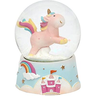 Dekohelden24 Schneekugel Einhorn in rosa, Maße H/B/Ø Kugel: ca. 9 x 6,5 cm/Ø 6,5 cm. Dekohelden24 Schneekugel Einhorn in rosa, Maße H/B/Ø Kugel: ca. 9 x 6,5 cm/Ø 6,5 cm.