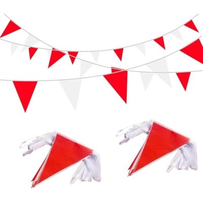 MZSKLW Wimpelkette 3 Wimpel-Banner, dreieckige Wimpelkette For Partydekorationen, Hochzeit, Geburtstag, Zuhause im Freien(Red white) MZSKLW Wimpelkette 3 Wimpel-Banner, dreieckige Wimpelkette For Partydekorationen, Hochzeit, Geburtstag, Zuhause im Freien(Red white)