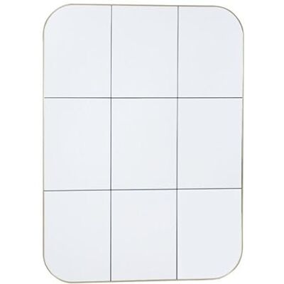 DRW Rechteckiger Wandspiegel, vertikal, horizontal, aus Metall, goldfarben, 60 x 90 x 1,5 cm DRW Rechteckiger Wandspiegel, vertikal, horizontal, aus Metall, goldfarben, 60 x 90 x 1,5 cm