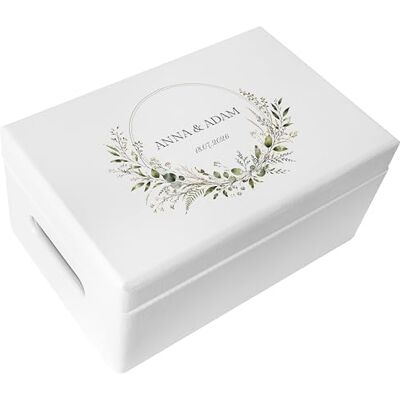 Creative Weiße Hochzeitsgeschenke Personalisiert für Brautpaar Kranz Geschenk zur Hochzeit Erinnerungsbox Hochzeit Holzkiste mit Deckel Personalisiertes Hochzeitsgeschenk Farbdruck Creative Weiße Hochzeitsgeschenke Personalisiert für Brautpaar Kranz Geschenk zur Hochzeit Erinnerungsbox Hochzeit Holzkiste mit Deckel Personalisiertes Hochzeitsgeschenk Farbdruck