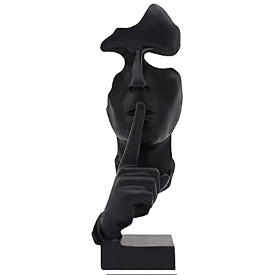 aboxoo Denker-Statue, Schweigen ist Gold (Silence is Gold), abstrakte Kunstfigur, Moderne Harz-Skulpturen, dekorative Objekte, Klavier, Desktop-Dekor für kreatives Zimmer, Zuhause, Bürodekoration aboxoo Denker-Statue, Schweigen ist Gold (Silence is Gold), abstrakte Kunstfigur, Moderne Harz-Skulpturen, dekorative Objekte, Klavier, Desktop-Dekor für kreatives Zimmer, Zuhause, Bürodekoration