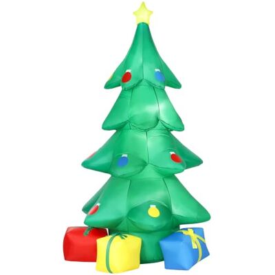 Outsunny Aufblasbarer Weihnachtsbaum 300 cm mit RGB-Stern LED-Licht XXL mit Geschenkboxen Selbstaufblasender Weihnachtsdekoration IP44 für Weihnachtsfeiern, Outdoor Outsunny Aufblasbarer Weihnachtsbaum 300 cm mit RGB-Stern LED-Licht XXL mit Geschenkboxen Selbstaufblasender Weihnachtsdekoration IP44 für Weihnachtsfeiern, Outdoor