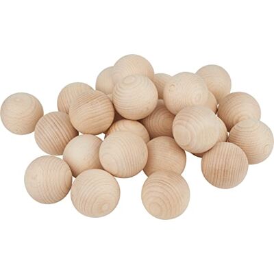 VBS Holzkugeln ohne Bohrung, Ø 50mm, 25 Stück VBS Holzkugeln ohne Bohrung, Ø 50mm, 25 Stück