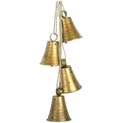 TusaMer Weihnachtsglocken, Vintage Hängende Dekor Dekorative Glocken, Gold Weihnachten für Dekoration für Tür Gold TusaMer Weihnachtsglocken, Vintage Hängende Dekor Dekorative Glocken, Gold Weihnachten für Dekoration für Tür Gold