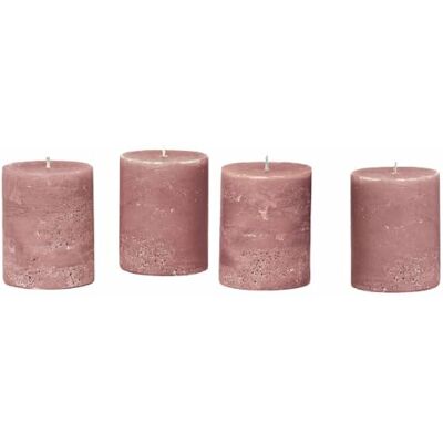 Loberon Kerze 4er Set Virrans, rosa Handgearbeitete Echtwachskerzen, Durchgefärbt, Lange Brenndauer, Adventskerzen, Adventskranz, Stumpenkerzen, Paraffinwachs Loberon Kerze 4er Set Virrans, rosa Handgearbeitete Echtwachskerzen, Durchgefärbt, Lange Brenndauer, Adventskerzen, Adventskranz, Stumpenkerzen, Paraffinwachs