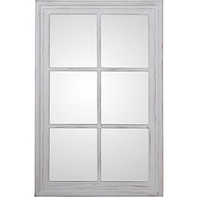 DRW Wandspiegel in Form eines Fensters, aus Eukalyptusholz, 70 x 4,5 x 110 cm, Breite des Rahmens 8 cm DRW Wandspiegel in Form eines Fensters, aus Eukalyptusholz, 70 x 4,5 x 110 cm, Breite des Rahmens 8 cm