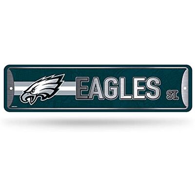 Rico Industries NFL Philadelphia Eagles Home Decor Metall-Straßenschild (10,2 x 38,1 cm) – ideal für Zuhause, Büro, Schlafzimmer und Männerhöhle – hergestellt, Silber Rico Industries NFL Philadelphia Eagles Home Decor Metall-Straßenschild (10,2 x 38,1 cm) – ideal für Zuhause, Büro, Schlafzimmer und Männerhöhle – hergestellt, Silber