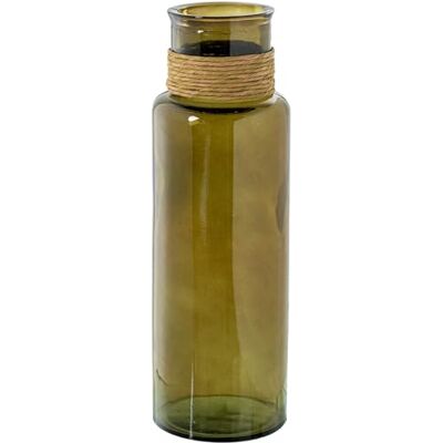 DRW Yea Bodenvase aus Glas, Braun und Natur, 15 x 15 x 45 cm DRW Yea Bodenvase aus Glas, Braun und Natur, 15 x 15 x 45 cm