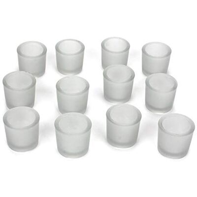 NoNa 12er Set 6 cm Teelichtglas Glas Farbe Weiß gefrostet Kerzenglas Windlicht Kerzengläser NoNa 12er Set 6 cm Teelichtglas Glas Farbe Weiß gefrostet Kerzenglas Windlicht Kerzengläser