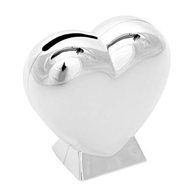 Brillibrum Design Spardose Herz versilbert anlaufgeschützt Geldgeschenk Hochzeit Sparschwein in Herzform Sparbüchse Liebesgeschenk Brillibrum Design Spardose Herz versilbert anlaufgeschützt Geldgeschenk Hochzeit Sparschwein in Herzform Sparbüchse Liebesgeschenk
