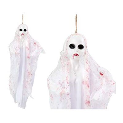 ATOSA Phantom Anhänger weiß 50 cm mit blutigem Umhang und schwarzen Augen ATOSA Phantom Anhänger weiß 50 cm mit blutigem Umhang und schwarzen Augen