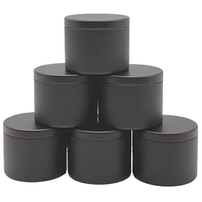 GETSTREE Kerzendosen mit Deckel, 12 Stück, 113 ml, rundes Kerzenglas, DIY-Aromatherapie-Kerzengläser, Lron-Teedosen, Reise-Aufbewahrungsbehälter Black GETSTREE Kerzendosen mit Deckel, 12 Stück, 113 ml, rundes Kerzenglas, DIY-Aromatherapie-Kerzengläser, Lron-Teedosen, Reise-Aufbewahrungsbehälter Black