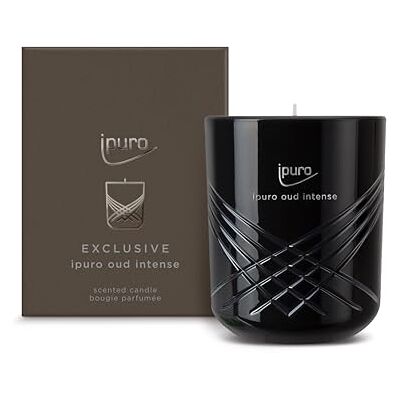 Ipuro Exclusive Elegante Duftkerze Oud Intense mit erhöhtem Duftölanteil Hochwertige Duftkerze im Glas Kerze mit orientalischem Duft Safran, Weihrauch & Sandelholz Raumduftkerze braun 270g Ipuro Exclusive Elegante Duftkerze Oud Intense mit erhöhtem Duftölanteil Hochwertige Duftkerze im Glas Kerze mit orientalischem Duft Safran, Weihrauch & Sandelholz Raumduftkerze braun 270g