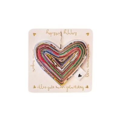 Good old Friends Mini Magazinherz Alles Gute zum Geburtstag – Handgefertigtes Upcycling-Herz aus Magazinpapier Good old Friends Mini Magazinherz Alles Gute zum Geburtstag – Handgefertigtes Upcycling-Herz aus Magazinpapier