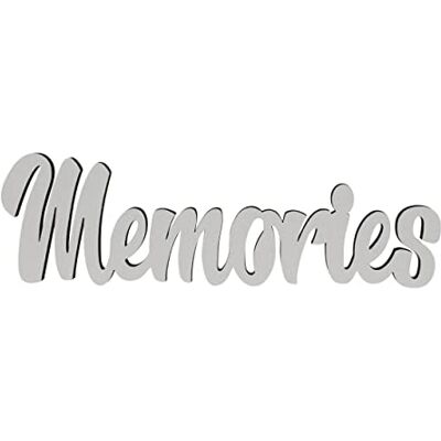 Melis Deko-Schriftzug Memories – Erinnerungen Schild aus Holz in weiß – 30cm Melis Deko-Schriftzug Memories – Erinnerungen Schild aus Holz in weiß – 30cm