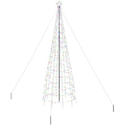 vidaXL LED Weihnachtsbaum mit Erdspießen Mehrfarbig 400 cm Eisen vidaXL LED Weihnachtsbaum mit Erdspießen Mehrfarbig 400 cm Eisen