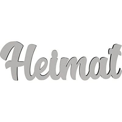 Melis Deko-Schriftzug Heimat Schild aus Holz in weiß – 30cm Melis Deko-Schriftzug Heimat Schild aus Holz in weiß – 30cm