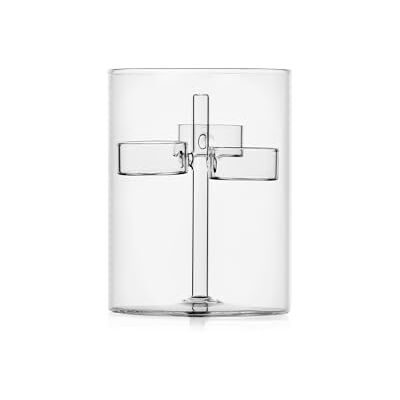 Ichendorf Milano Teelicht, 3 Kerzen, transparent, Kollektion Iris, H15,5 cm, Borosilikatglas, handgefertigt Ichendorf Milano Teelicht, 3 Kerzen, transparent, Kollektion Iris, H15,5 cm, Borosilikatglas, handgefertigt
