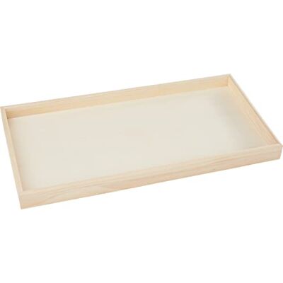 VBS Tablett-Schale Deco-Style Holz 40x20 cm Tablett Höhe 3 cm VBS Tablett-Schale Deco-Style Holz 40x20 cm Tablett Höhe 3 cm