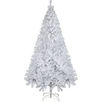 SALCAR Künstlicher Weihnachtsbaum 180 cm in Weiß 1,8 m Künstlich Tannenbaum mit Handschuhen und Metallständer, Weihnachtsbäume als Weihnachtsdeko Innen SALCAR Künstlicher Weihnachtsbaum 180 cm in Weiß 1,8 m Künstlich Tannenbaum mit Handschuhen und Metallständer, Weihnachtsbäume als Weihnachtsdeko Innen
